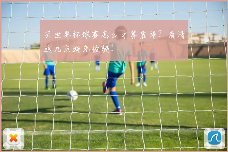 买世界杯球赛怎么才算靠谱?看清这几点避免被骗!