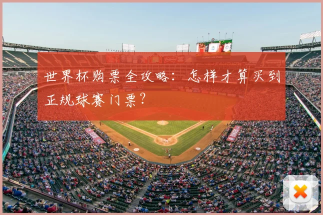 世界杯购票全攻略：怎样才算买到正规球赛门票？